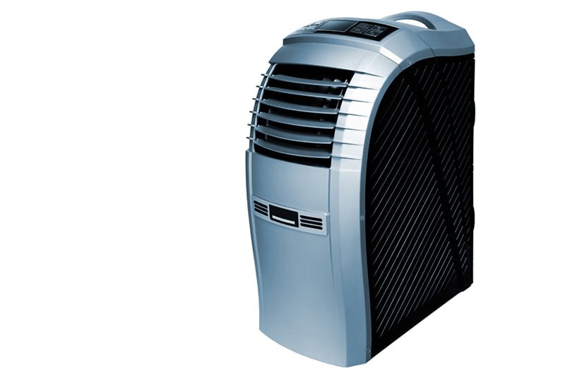 modern mobile air-conditioner on a white background